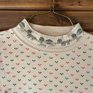 Vintage Northern Reflections Beige Mock Neck Top NWT